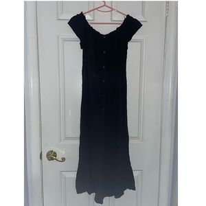 LOFT | petite off-the-shoulder button up dress